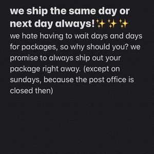 same day or next day shipping!